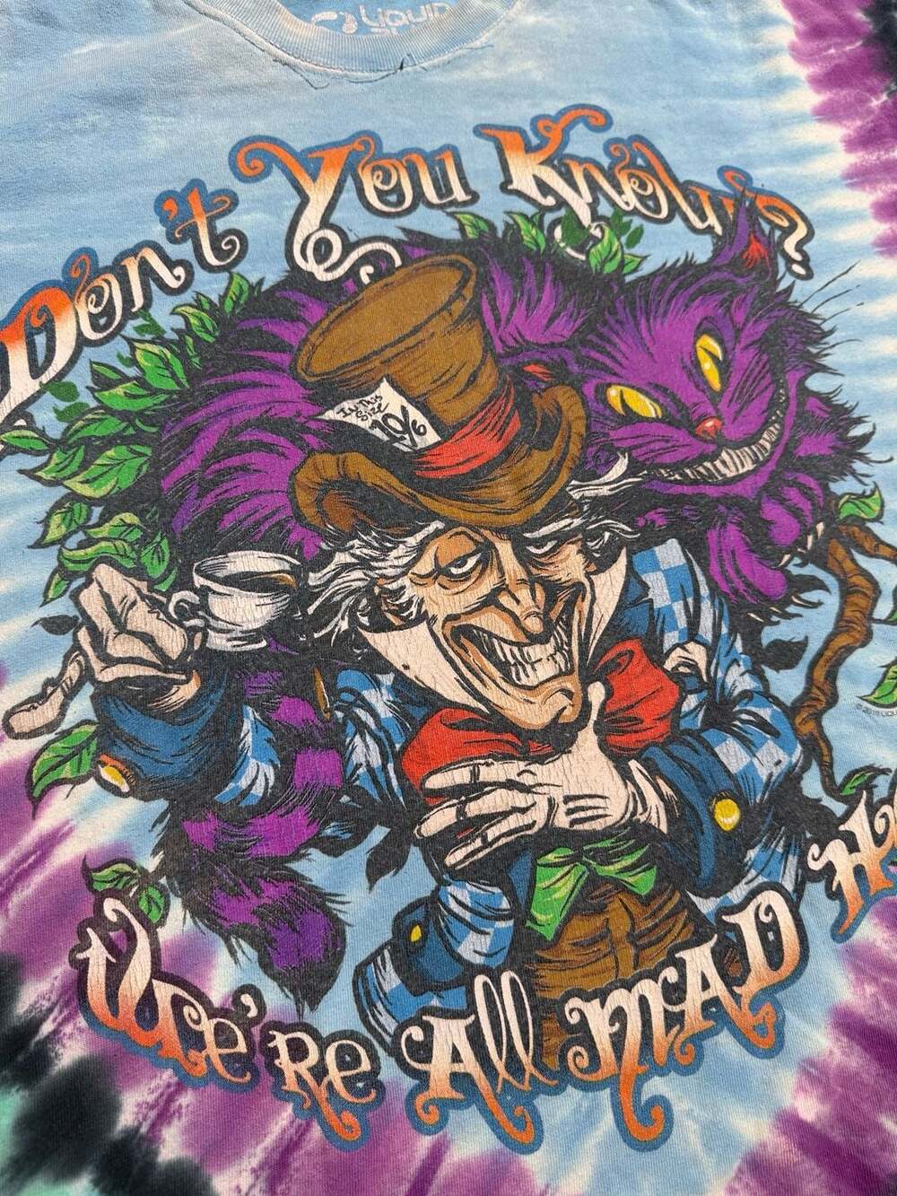 Light Fantasy Dont You Know Tie-Dye T-Shirt Tee , - Picture 2 of 5